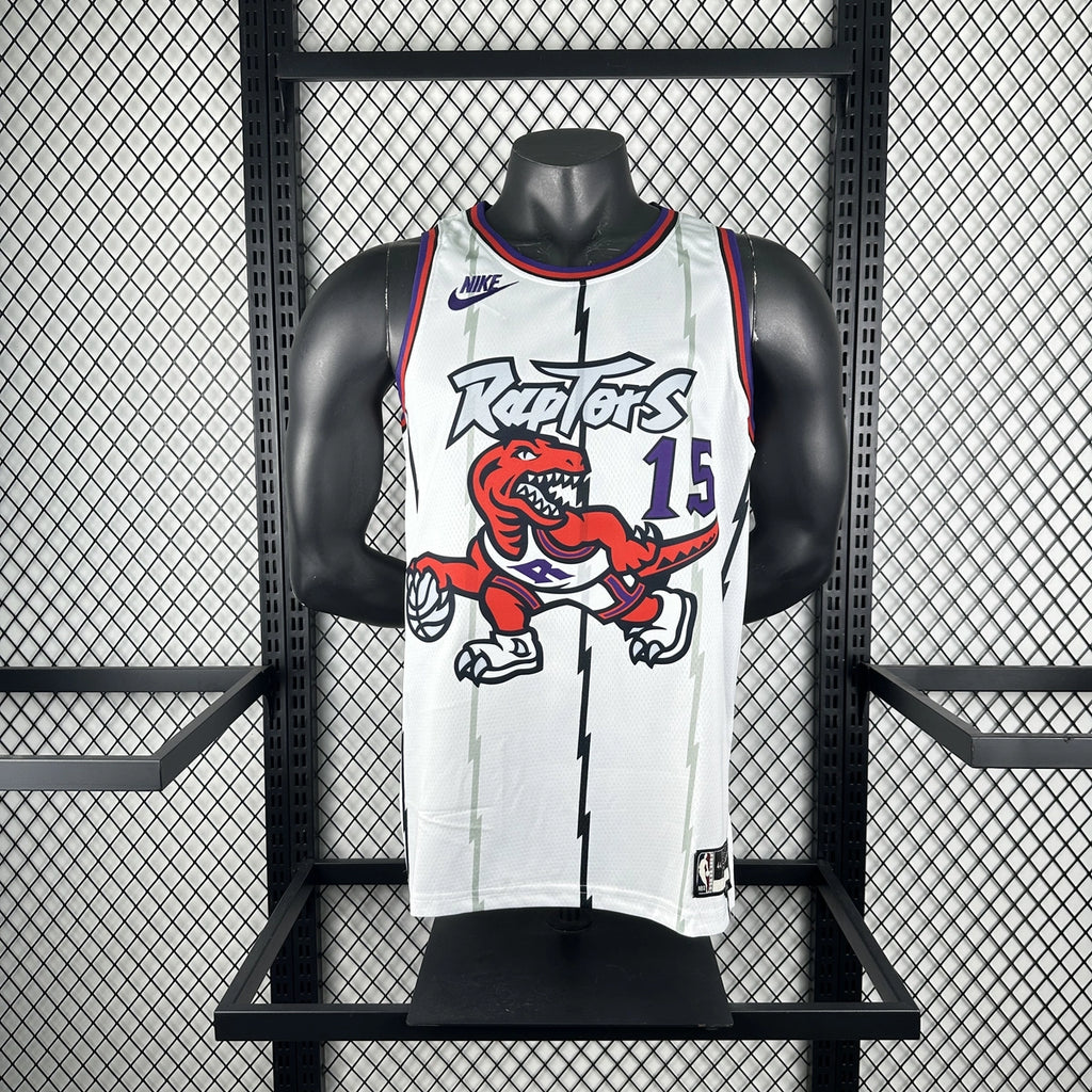 Vince Carter No.15 Toronto Raptors Throwback White Jersey 2025-26 NBA Authentic Swingman Jersey - View 9