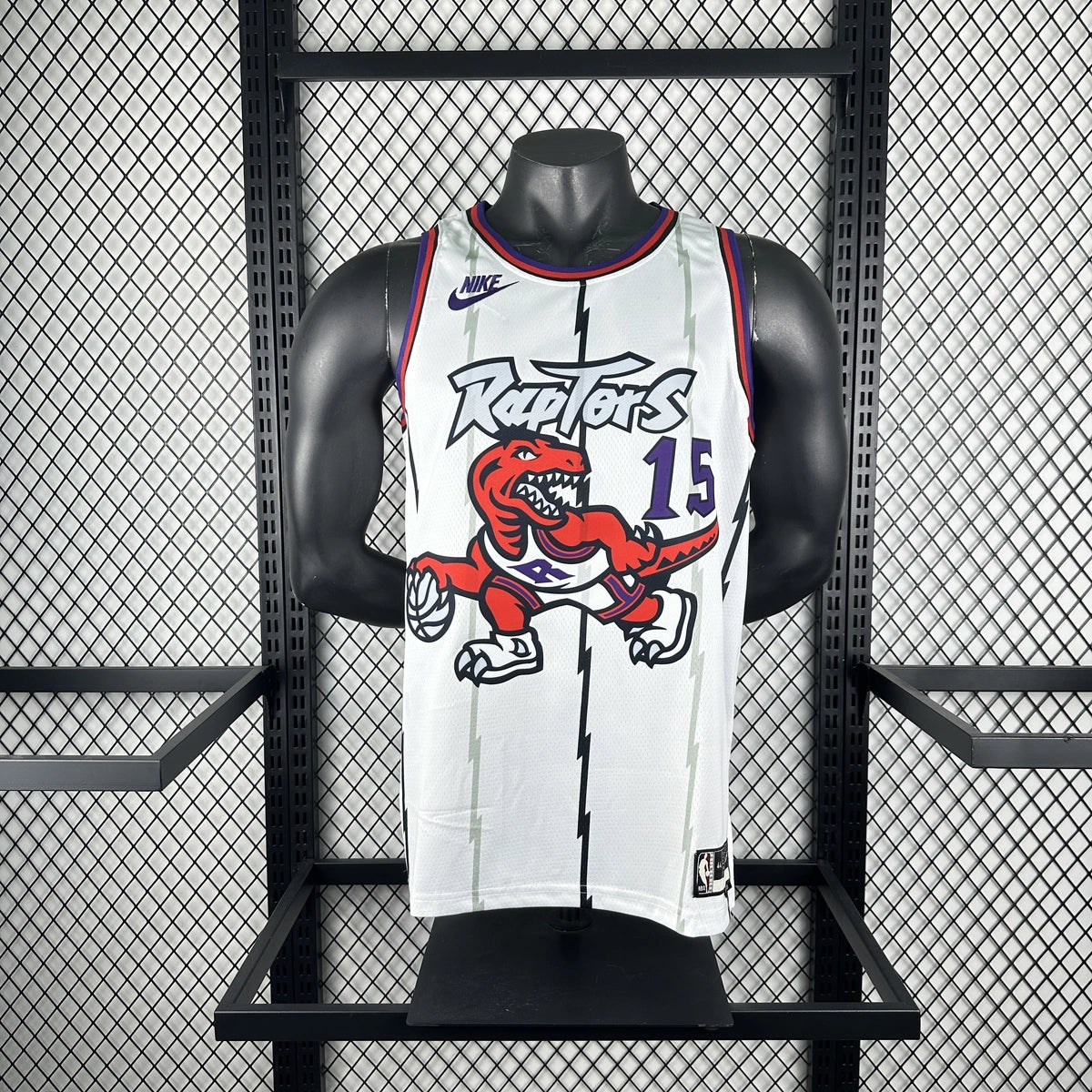 Vince Carter No.15 Toronto Raptors Throwback White Jersey 2025-26 NBA Authentic Swingman Jersey - View 9