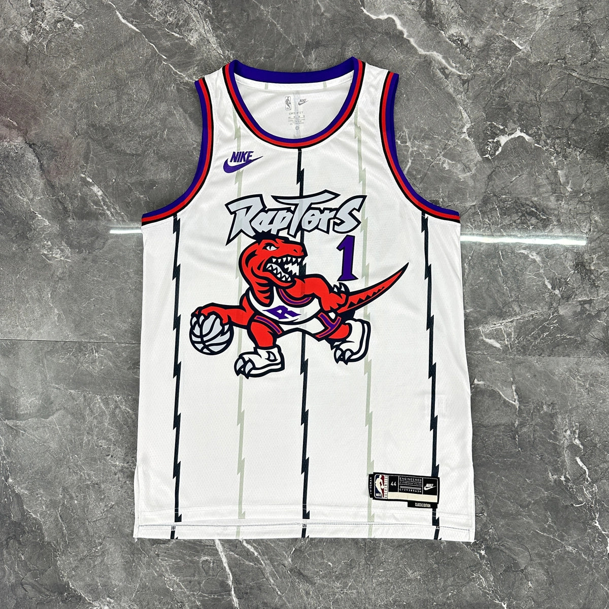 Tracy McGrady No.1 Toronto Raptors Throwback White Jersey 2025-26 NBA Authentic Swingman Jersey - View 11