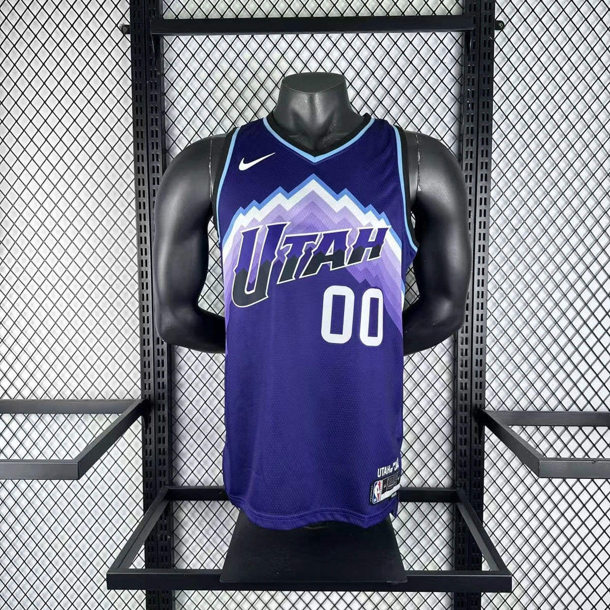 Jordan Clarkson No.00 Utah Jazz Purple Jersey 2025-26 NBA Authentic Swingman Jersey - View 1
