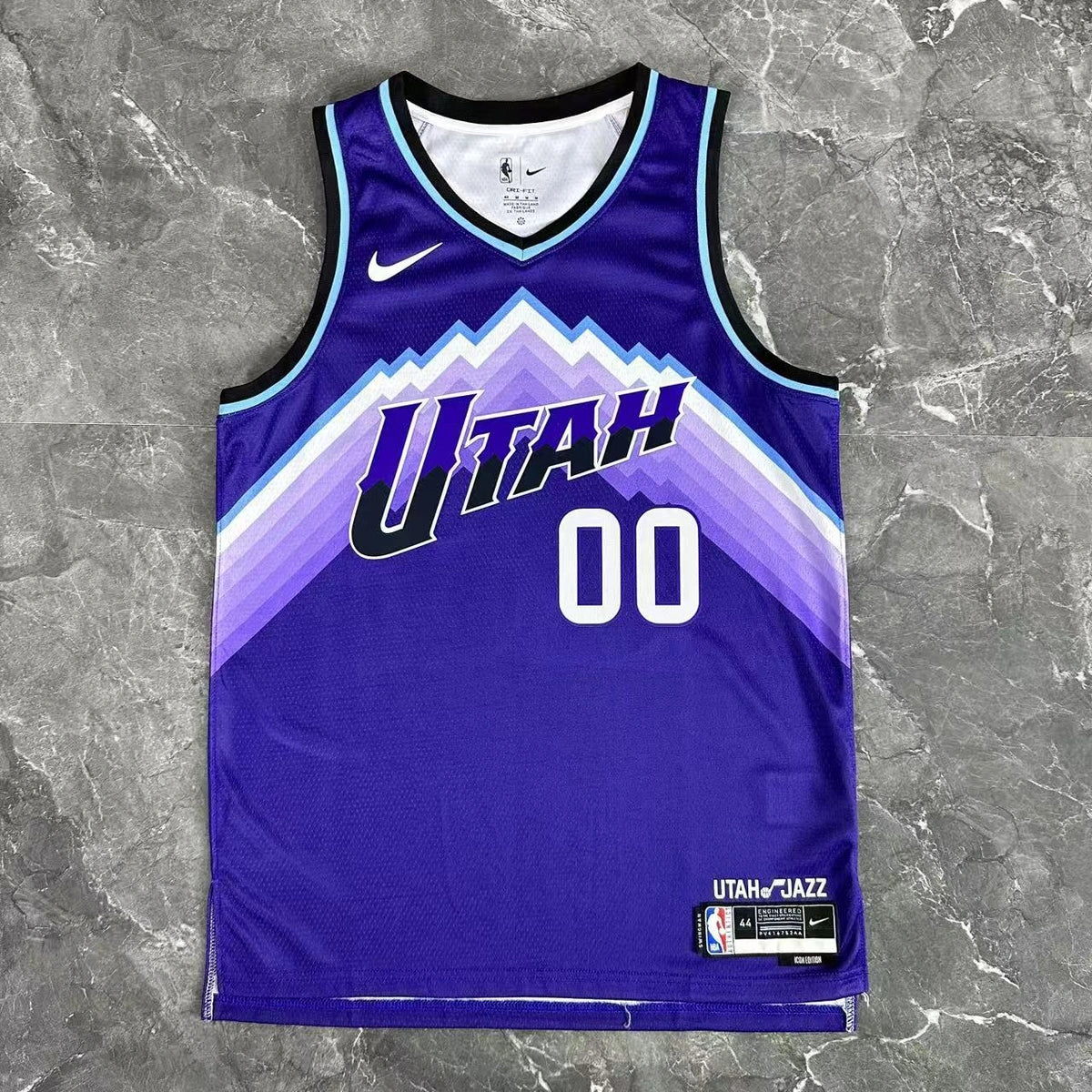 Jordan Clarkson No.00 Utah Jazz Purple Jersey 2025-26 NBA Authentic Swingman Jersey - View 3