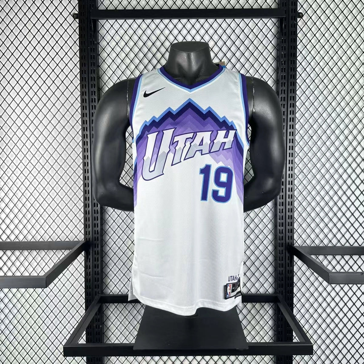 Lauri Markkanen No.19 Utah Jazz Home White Jersey 2025-26 NBA Authentic Swingman Jersey - View 1