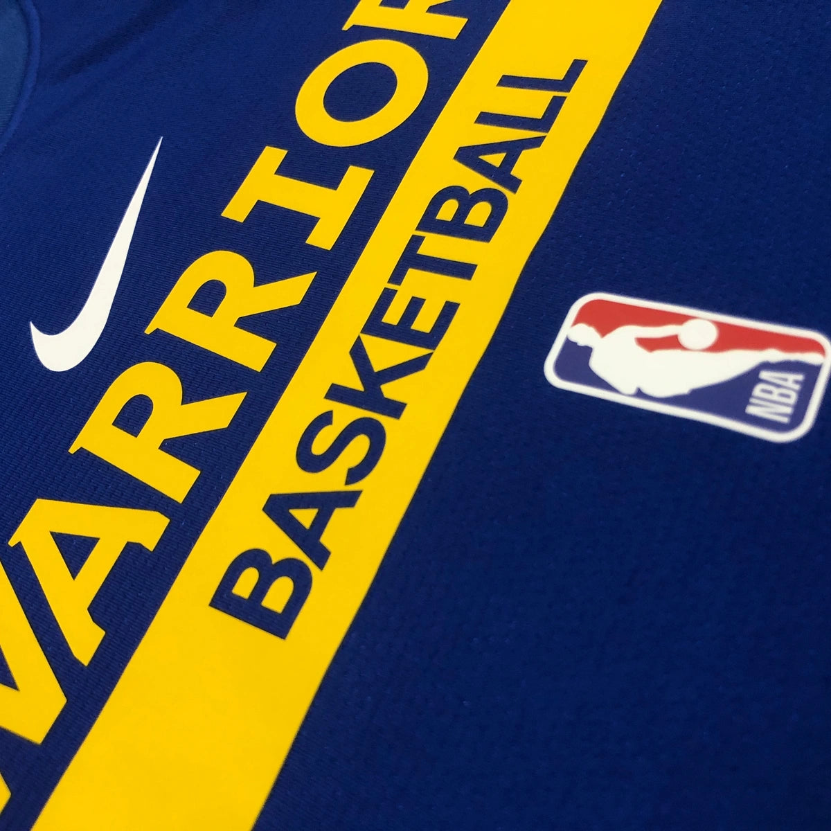 Warriors Chest Logo Detail in Blue — Hanging