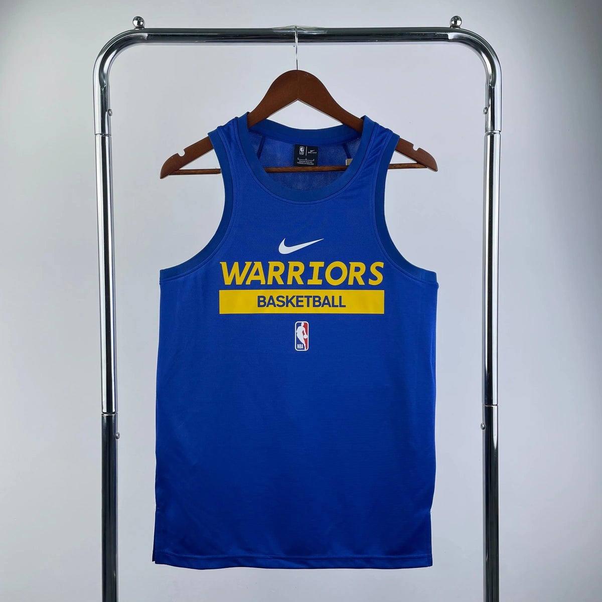 Warriors Front Full View in Blue — Hanging