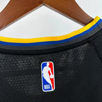 Warriors BackLogo AirJordan Jersey in Black Hanging 007