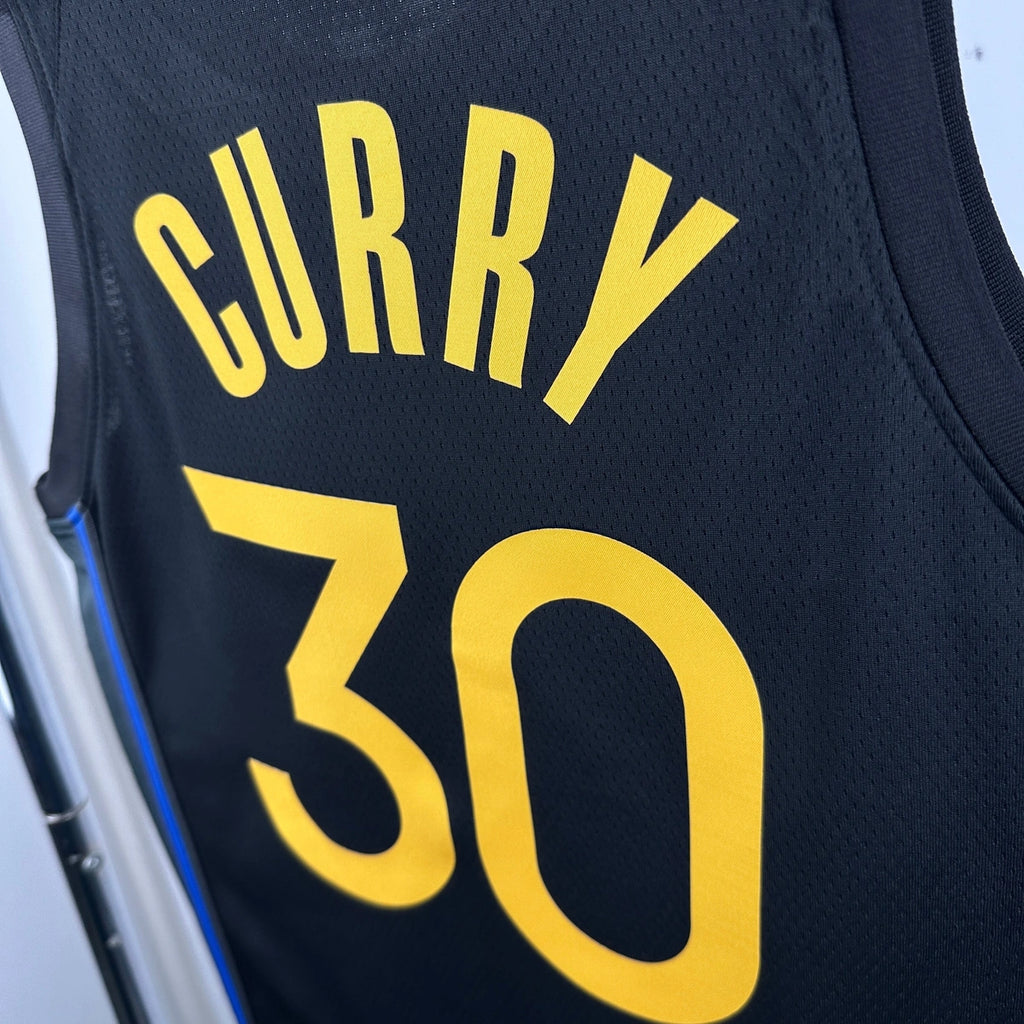 Warriors BackNameNumber AirJordan Jersey in Black Hanging 006