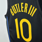 Warriors FabricDetail AirJordan Jersey in Black Hanging 005
