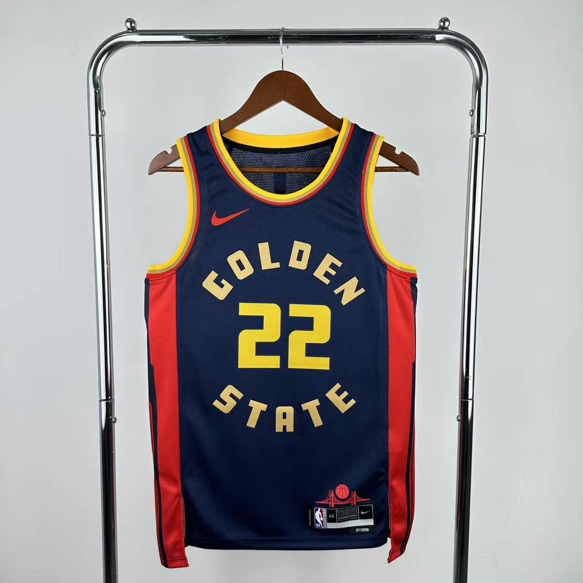Warriors BackFull City Jersey in Navy Hanging 002