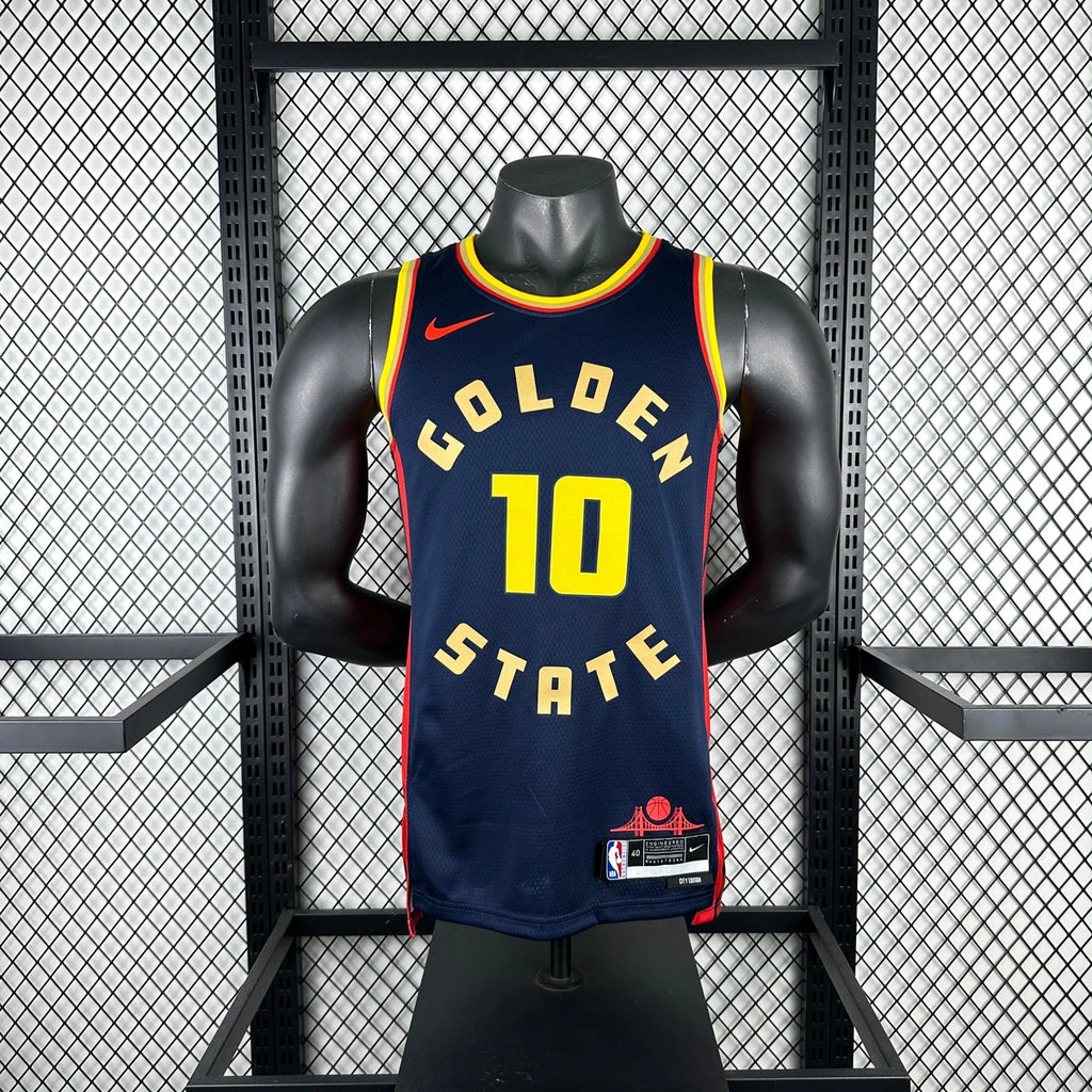 Warriors BackNameNumber City Jersey in Navy Hanging 003