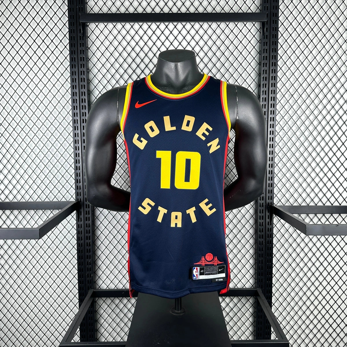 Warriors BackNameNumber City Jersey in Navy Hanging 003