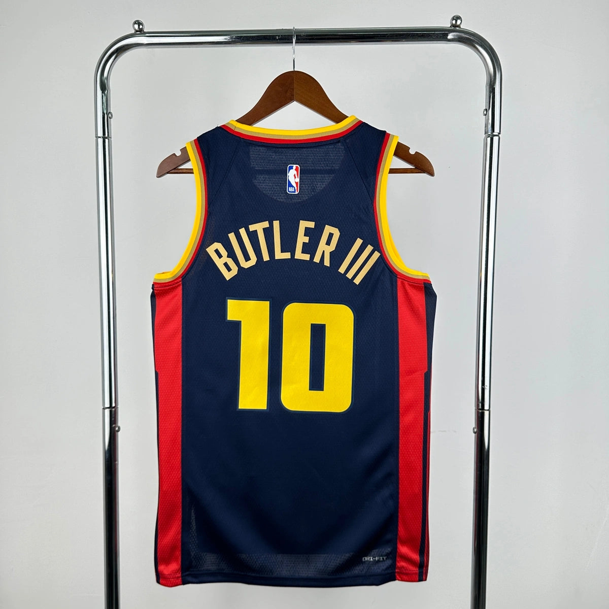 Warriors BackNameNumber City Jersey in Navy Hanging 011