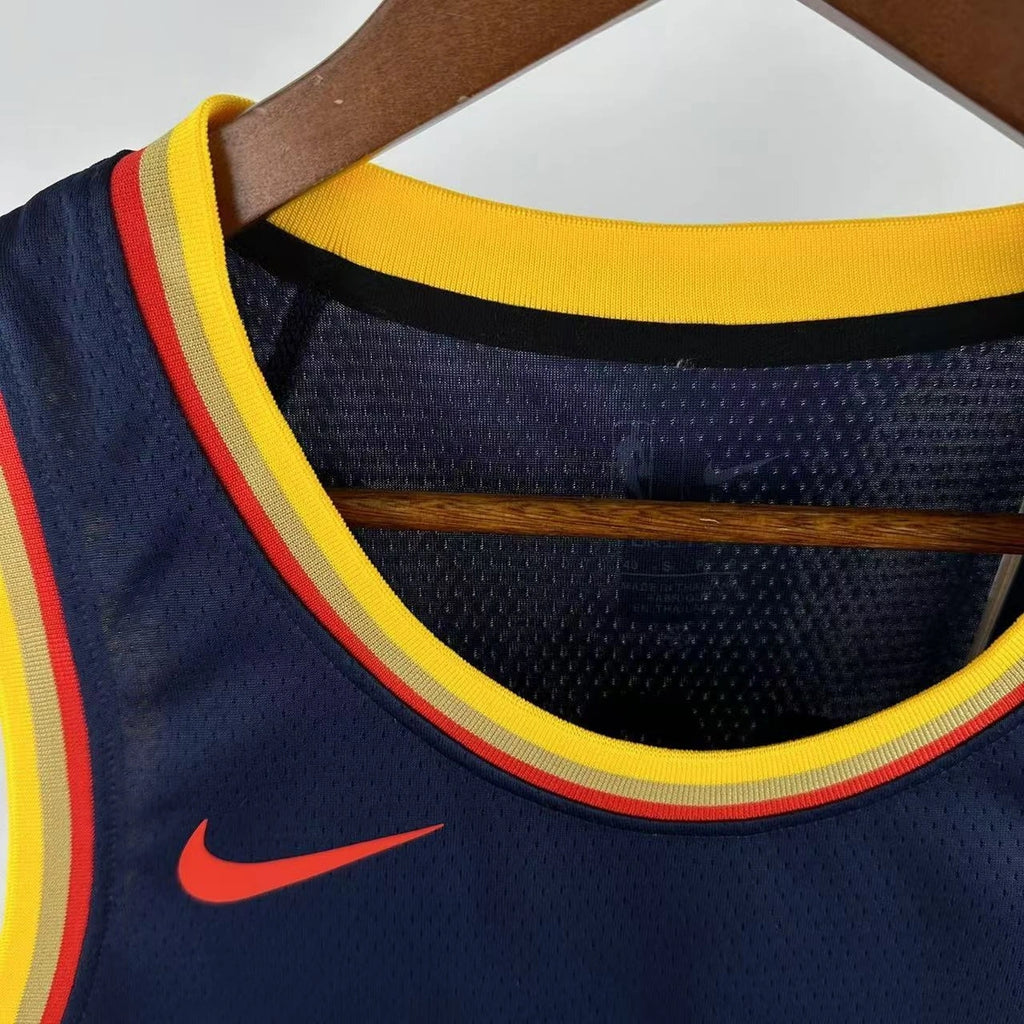Warriors CollarTag City Jersey in Navy Hanging 007
