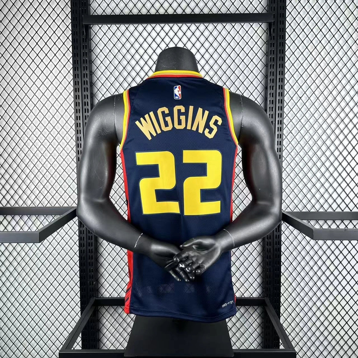Warriors FabricDetail City Jersey in Navy Hanging 006