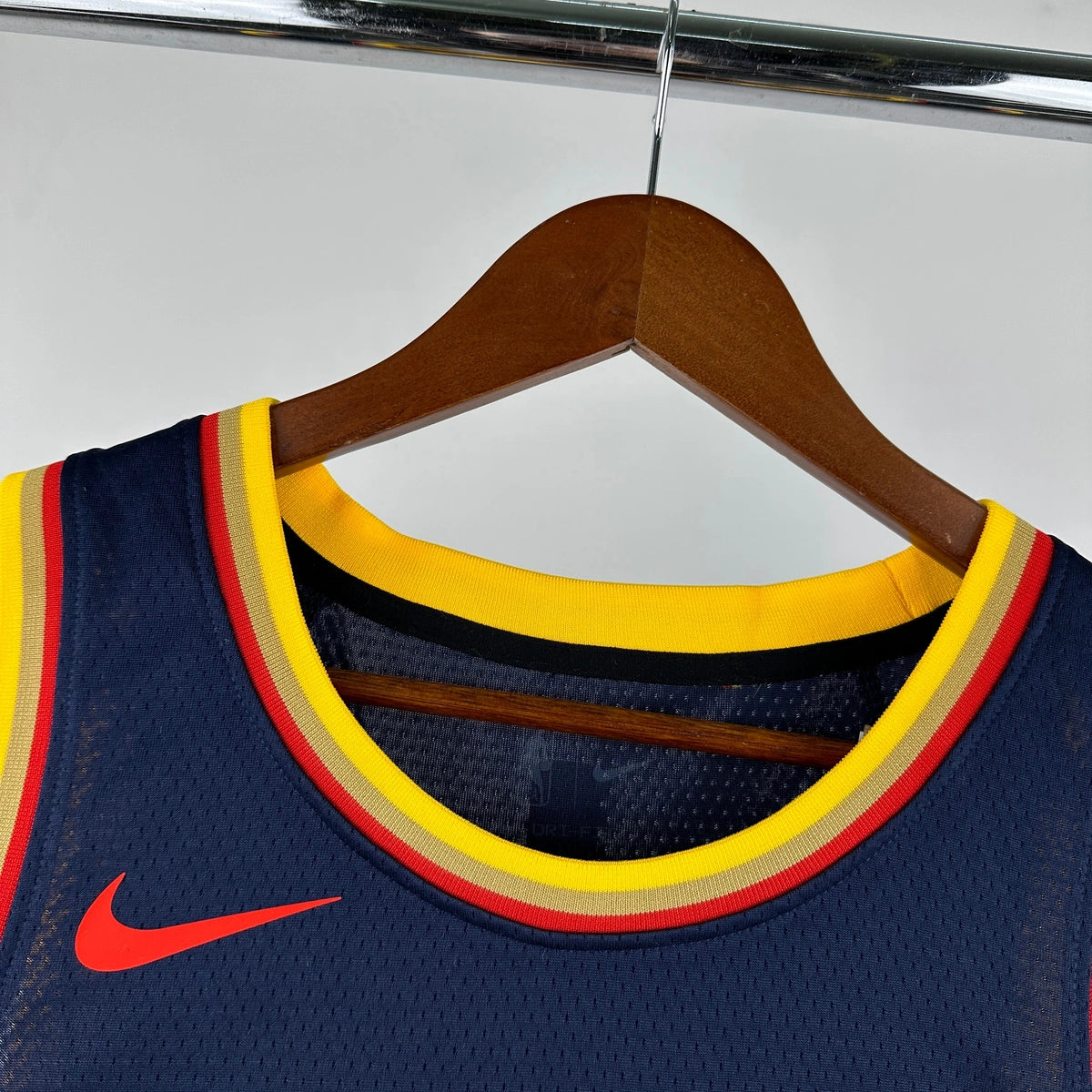 Warriors FabricDetail City Jersey in Navy Hanging 009