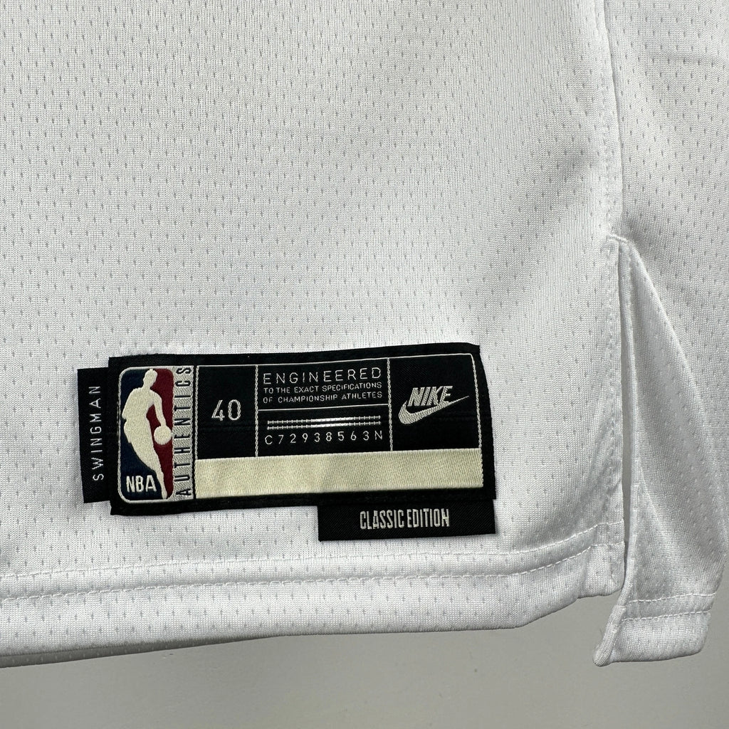 Warriors BackLogo Throwback Jersey in White Hanging 007