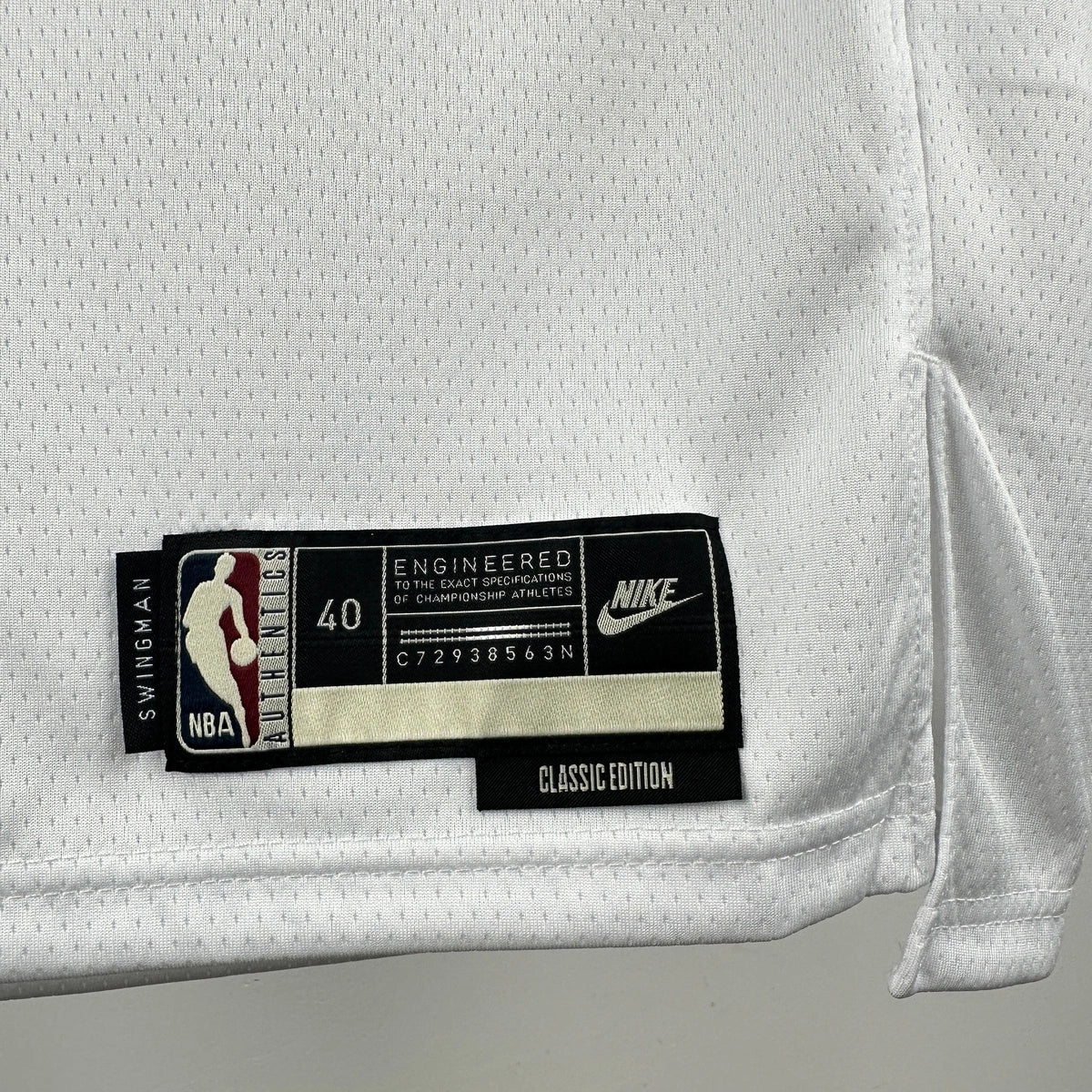Warriors BackLogo Throwback Jersey in White Hanging 007