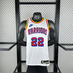 Warriors BackLogo Throwback Jersey in White Hanging 007