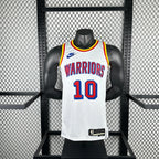 Warriors BackNameNumber Throwback Jersey in White Hanging 003