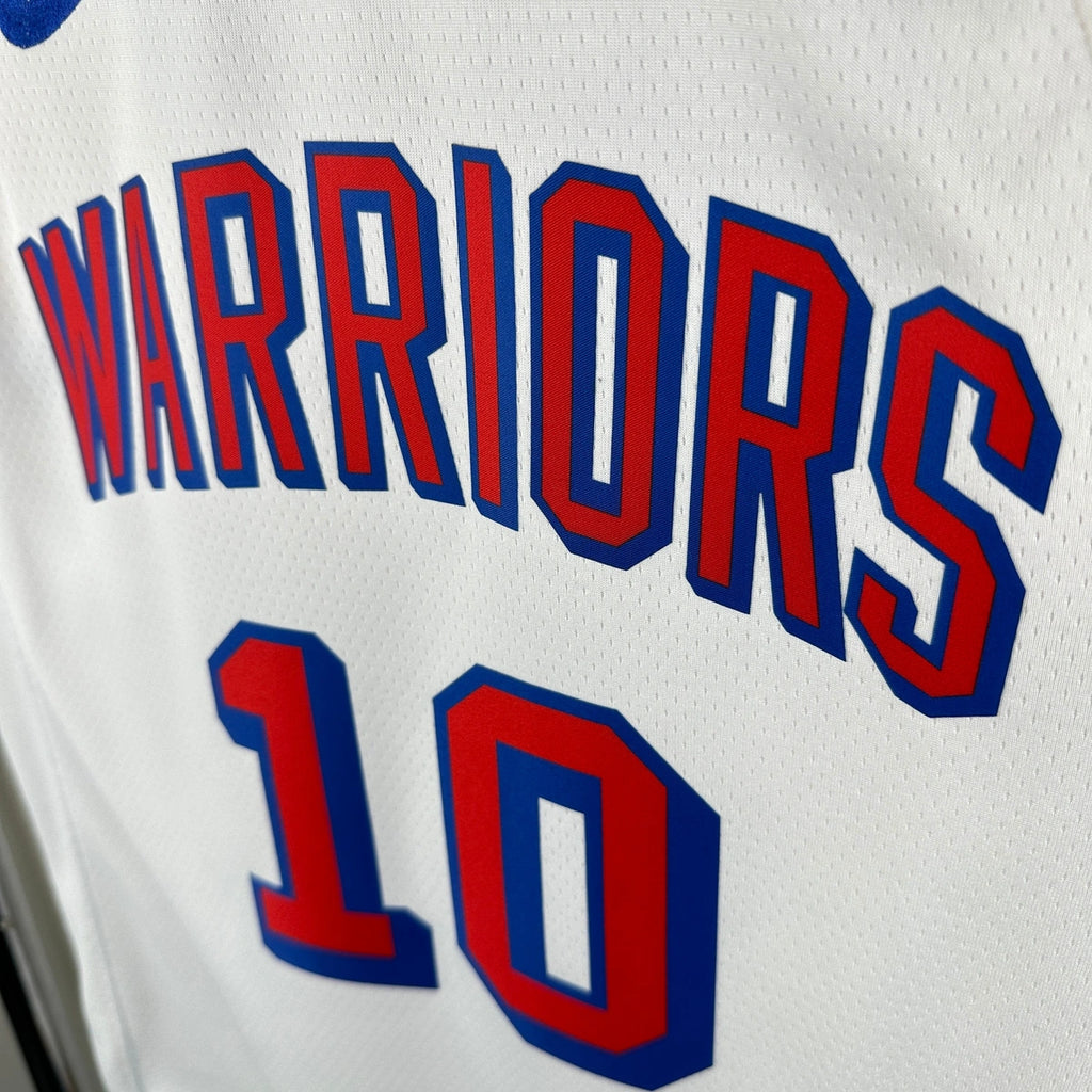 Warriors CollarTag Throwback Jersey in White Hanging 008