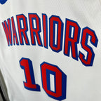 Warriors CollarTag Throwback Jersey in White Hanging 008