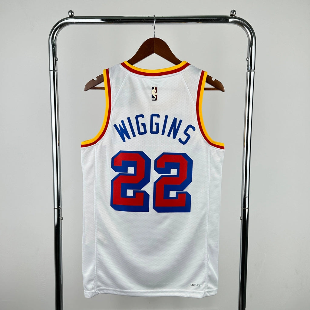 Warriors CollarTag Throwback Jersey in White Hanging 008