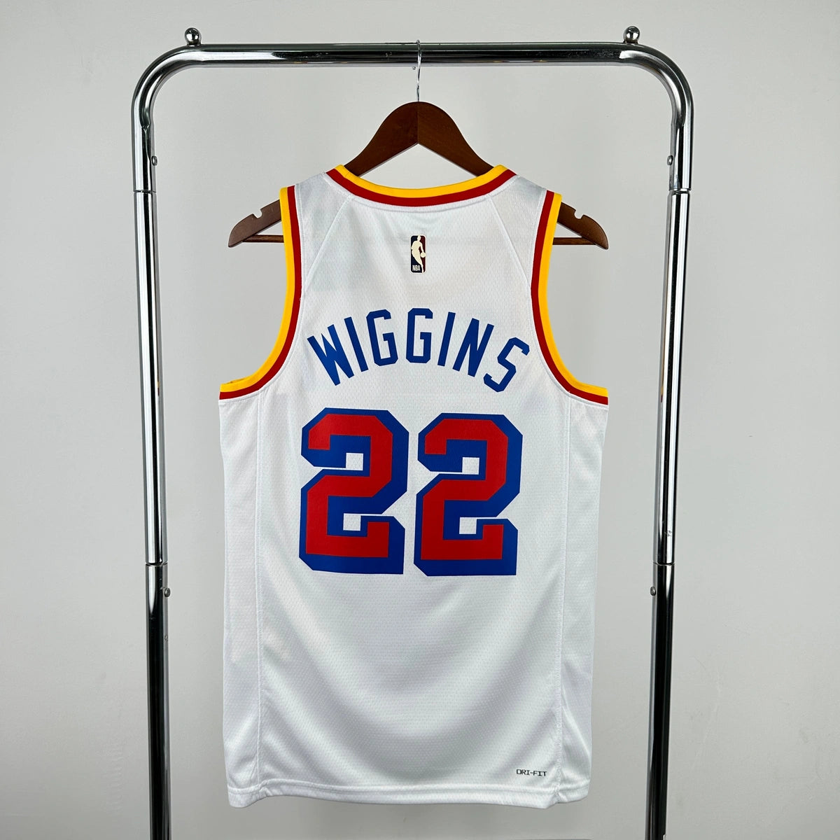 Warriors CollarTag Throwback Jersey in White Hanging 008
