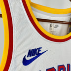 Warriors FabricDetail Throwback Jersey in White Hanging 005