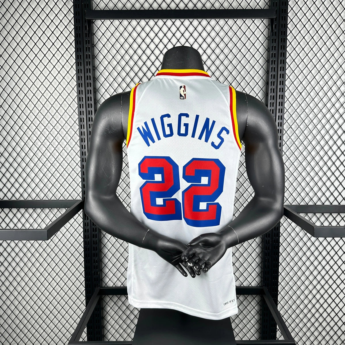 Warriors FabricDetail Throwback Jersey in White Hanging 006