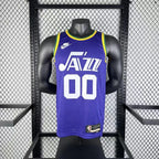 Jordan Clarkson Utah Jazz No.00 Throwback Jersey 2023-24 - View 12