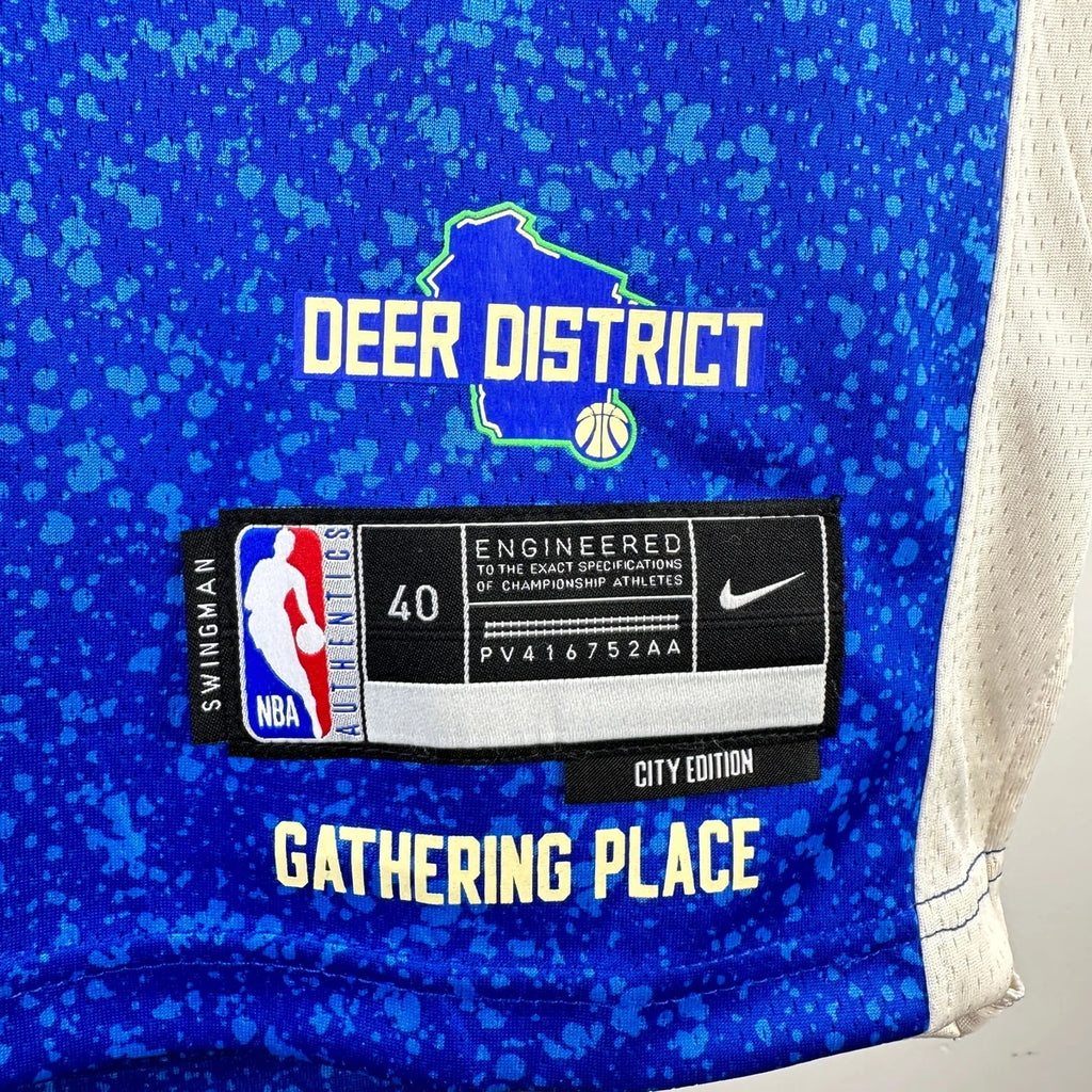 Giannis Antetokounmpo Milwaukee Bucks No.34 City Edition Jersey 2023-24 - View 8