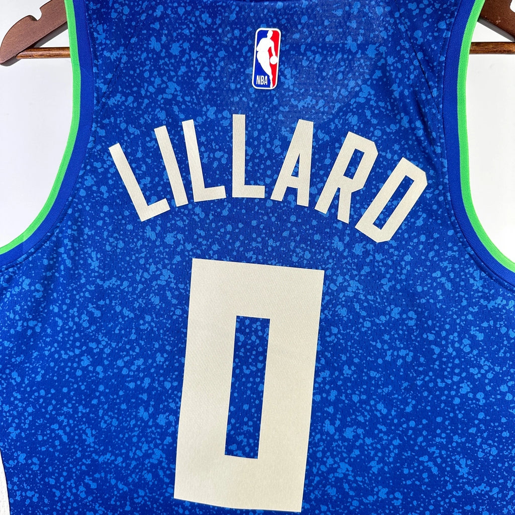 Damian Lillard Milwaukee Bucks No.0 City Edition Jersey 2023-24 - View 5