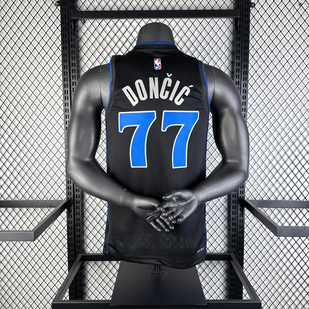 Luka Doncic Dallas Mavericks No.77 City Edition Jersey 2023-24 - View 11