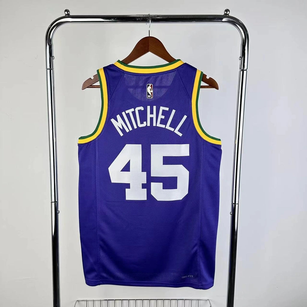 Donovan Mitchell Utah Jazz No.45 Throwback Jersey 2023-24 - View 2