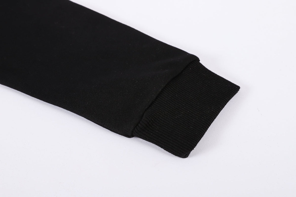 PP Black Cotton Sweatshirt #9027 | Men's Streetwear