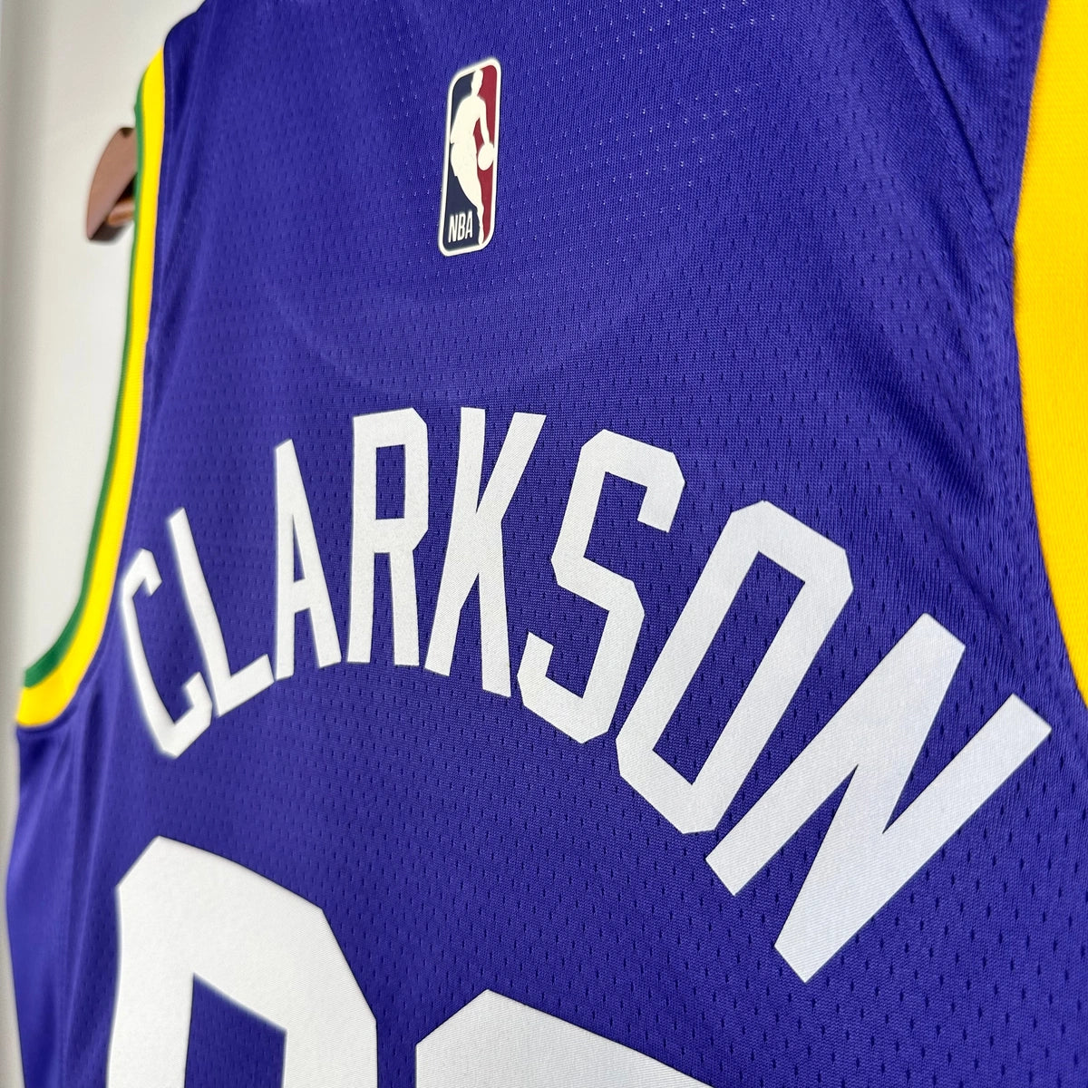 Jordan Clarkson Utah Jazz No.00 Throwback Jersey 2023-24 - View 3