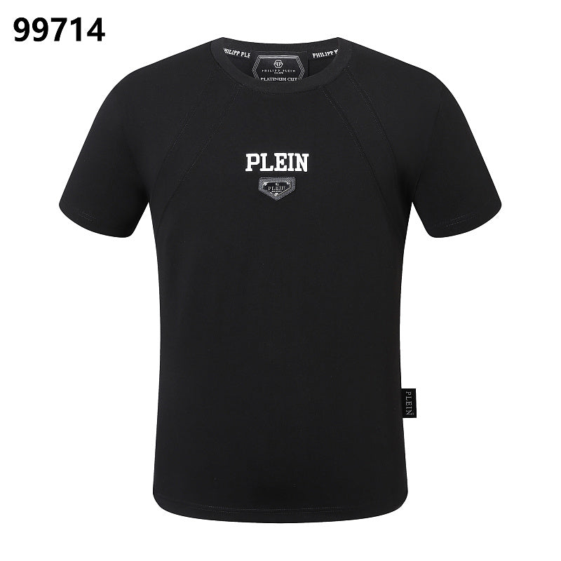 P**P Men's Travel Ready Logo Streetwear T-Shirt | Black White