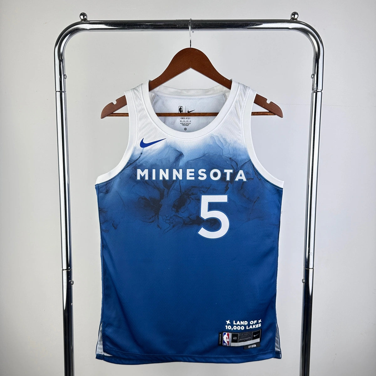 Anthony Edwards Minnesota Timberwolves No.5 City Edition Jersey 2023-24 - View 12