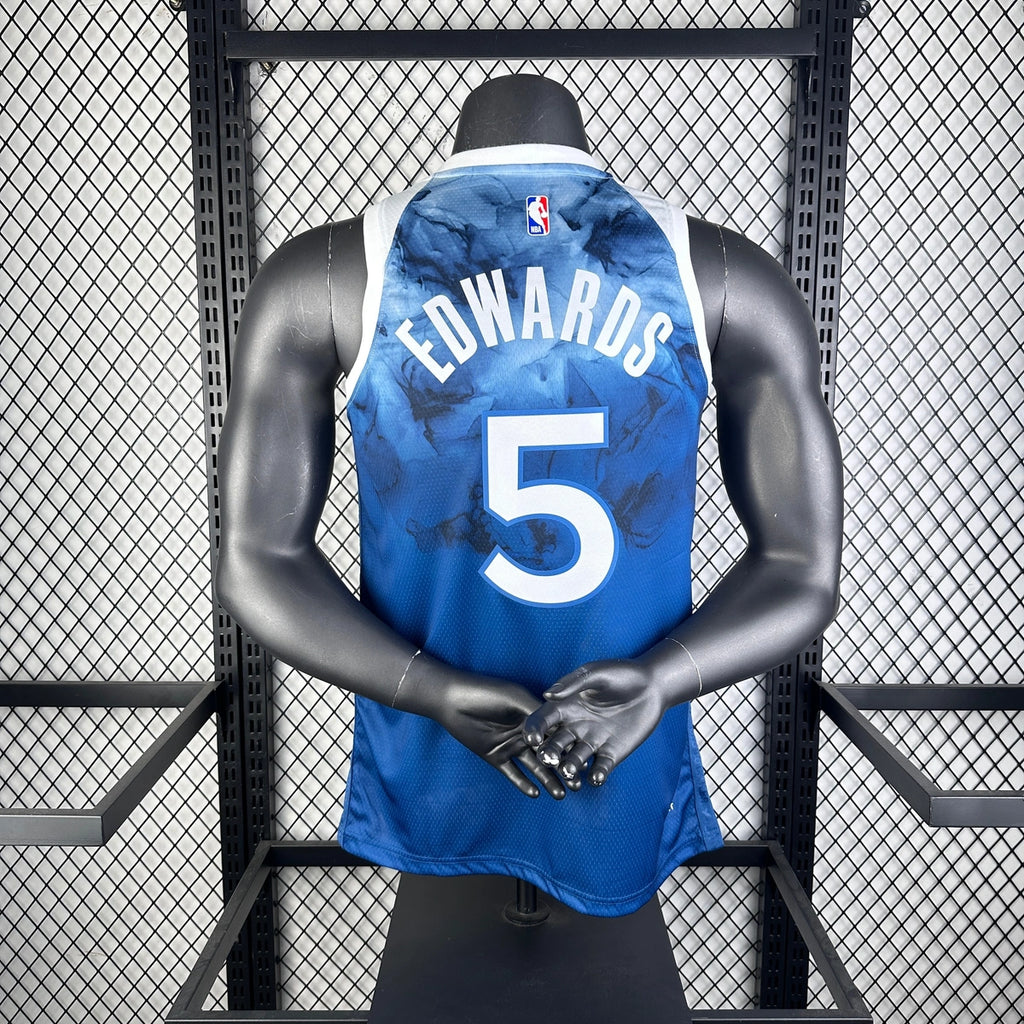 Anthony Edwards Minnesota Timberwolves No.5 City Edition Jersey 2023-24 - View 1
