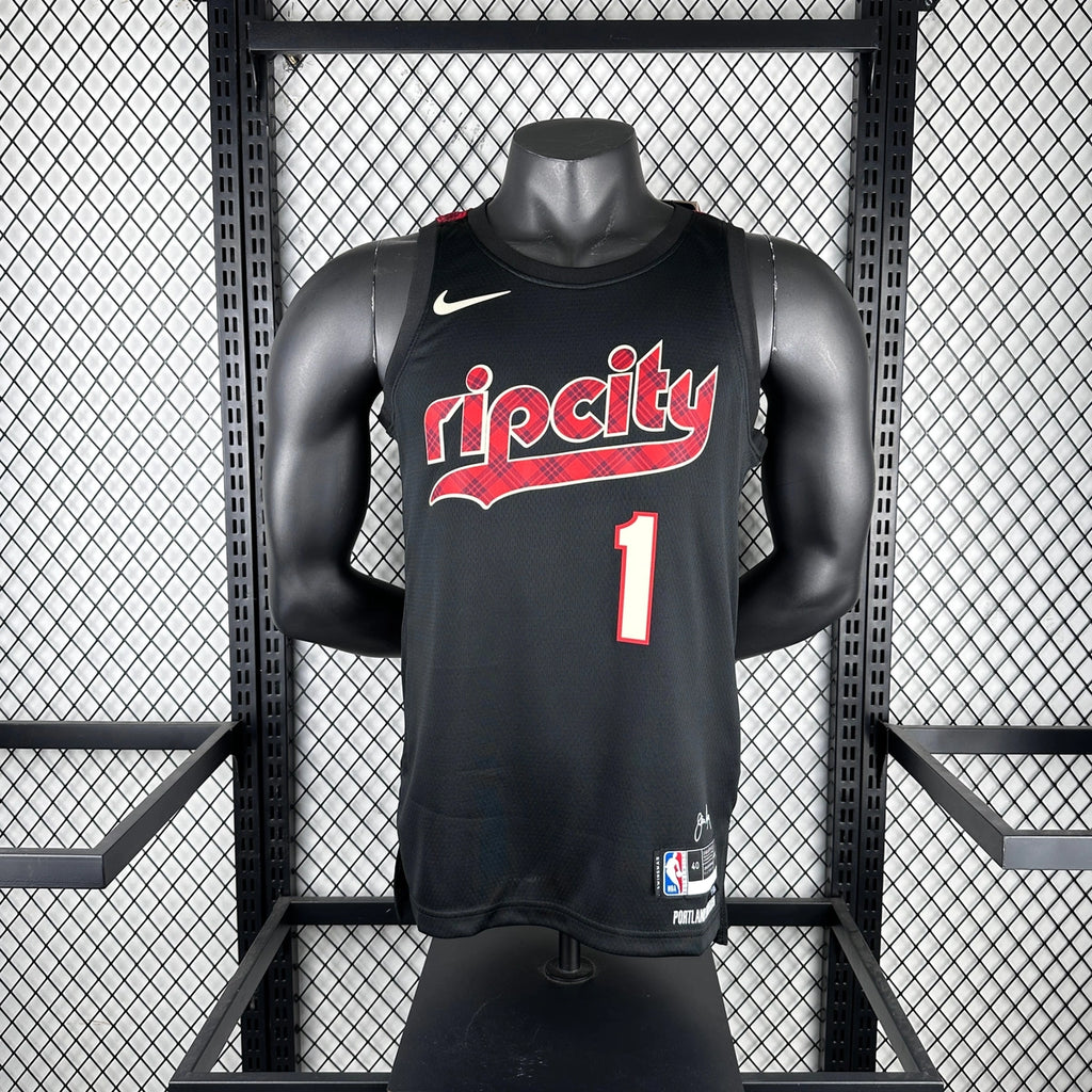 Anfernee Simons Portland Trail Blazers No.1 City Edition Jersey 2023-24 - View 9