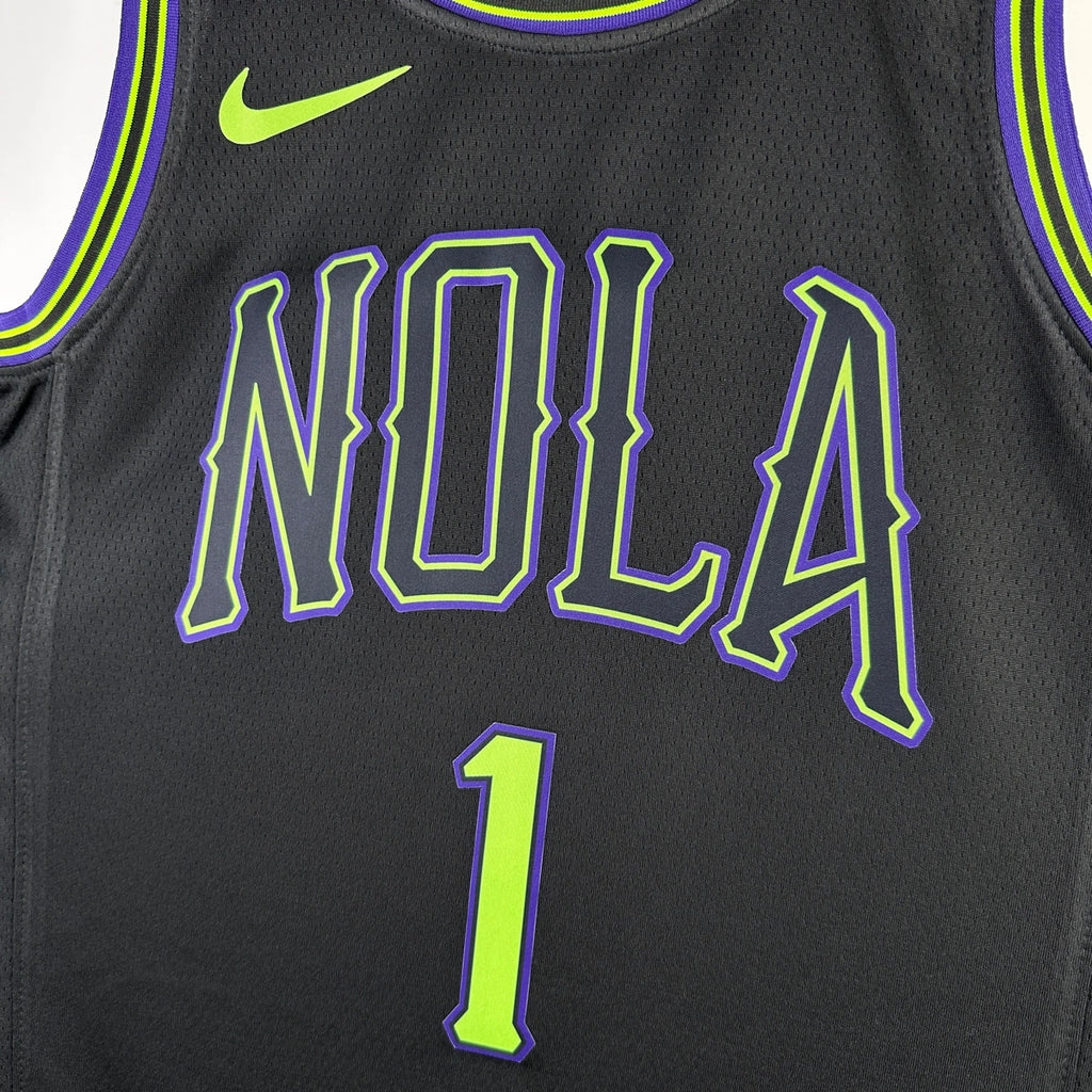 Zion Williamson New Orleans Pelicans No.1 City Edition Jersey 2025-26 - View 8