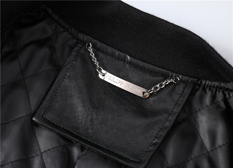 PP Black Leather Jacket #5 | Men's Streetwear