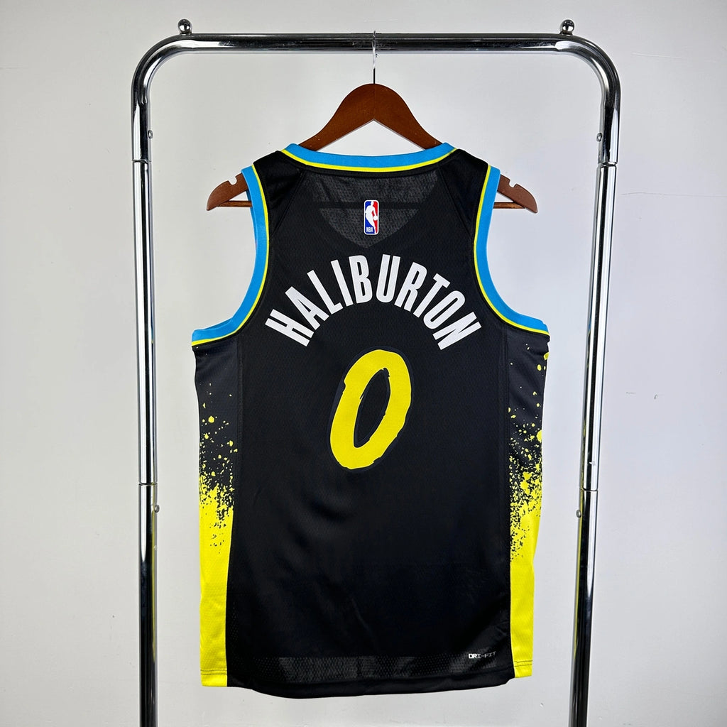 Tyrese Haliburton Indiana Pacers No.0 City Edition Jersey 2023-24 - View 2