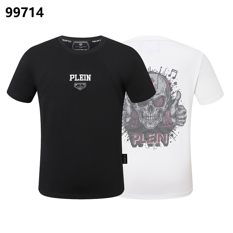 P**P Men's Travel Ready Logo Streetwear T-Shirt | Black White