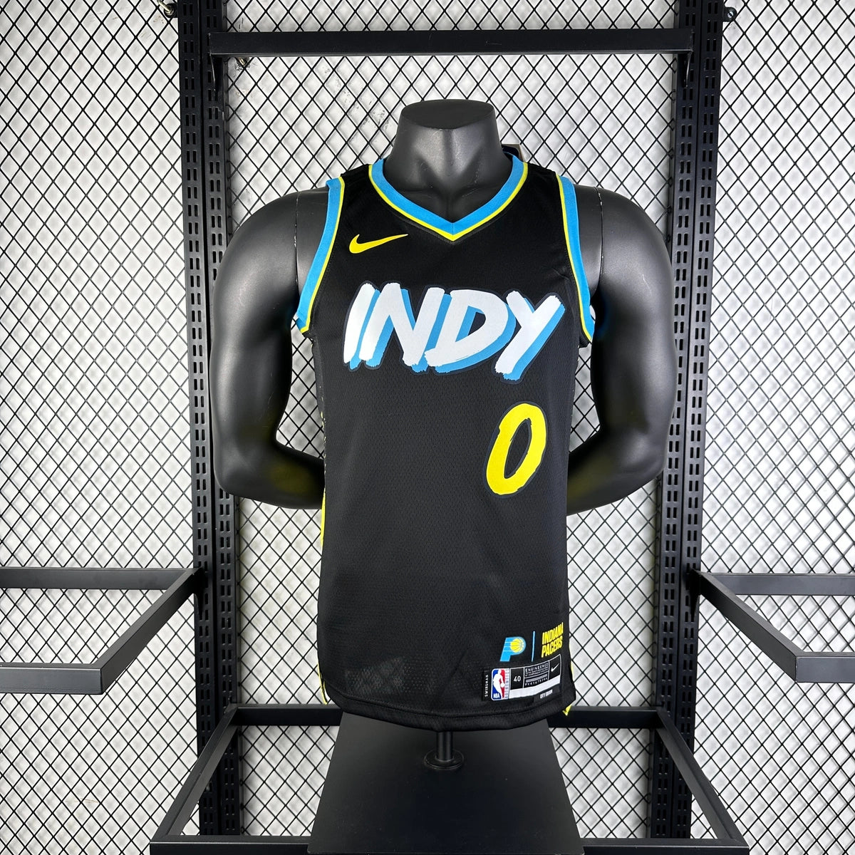 Tyrese Haliburton Indiana Pacers No.0 City Edition Jersey 2023-24 - View 6