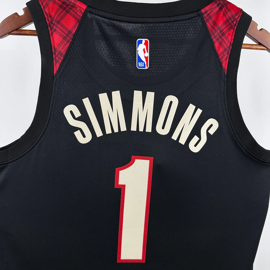 Anfernee Simons Portland Trail Blazers No.1 City Edition Jersey 2023-24 - View 4