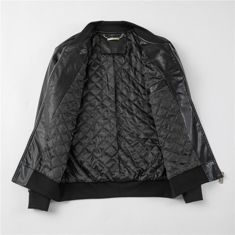 PP Black Leather Jacket #9 | Men's Streetwear