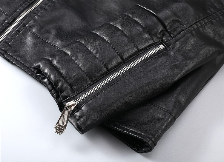 PP Black Leather Jacket #12 – Ref 4659 | Men's Streetwear