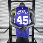 Donovan Mitchell Utah Jazz No.45 Throwback Jersey 2023-24 - View 1