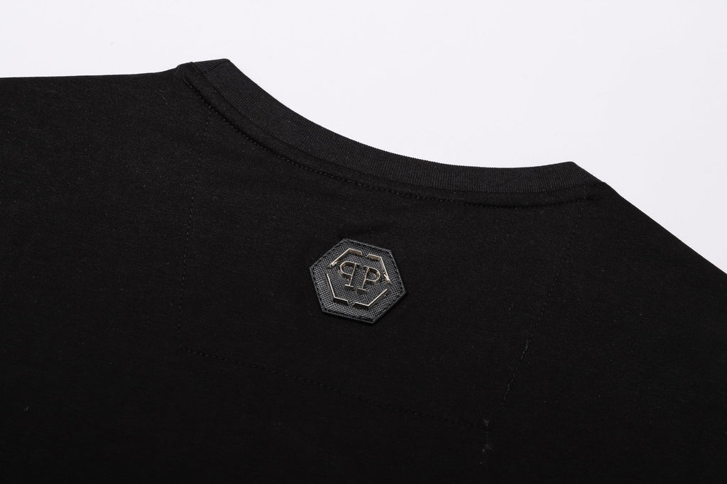 PP Black Cotton Streetwear T-Shirt #9 | Men's Tee