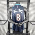 Oklahoma City Thunder 2025-26 city edition basketball jersey angled front view in team colors for basketball fans